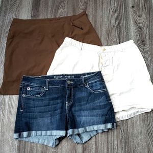2 Shorts (14) and 1 skirt (L)